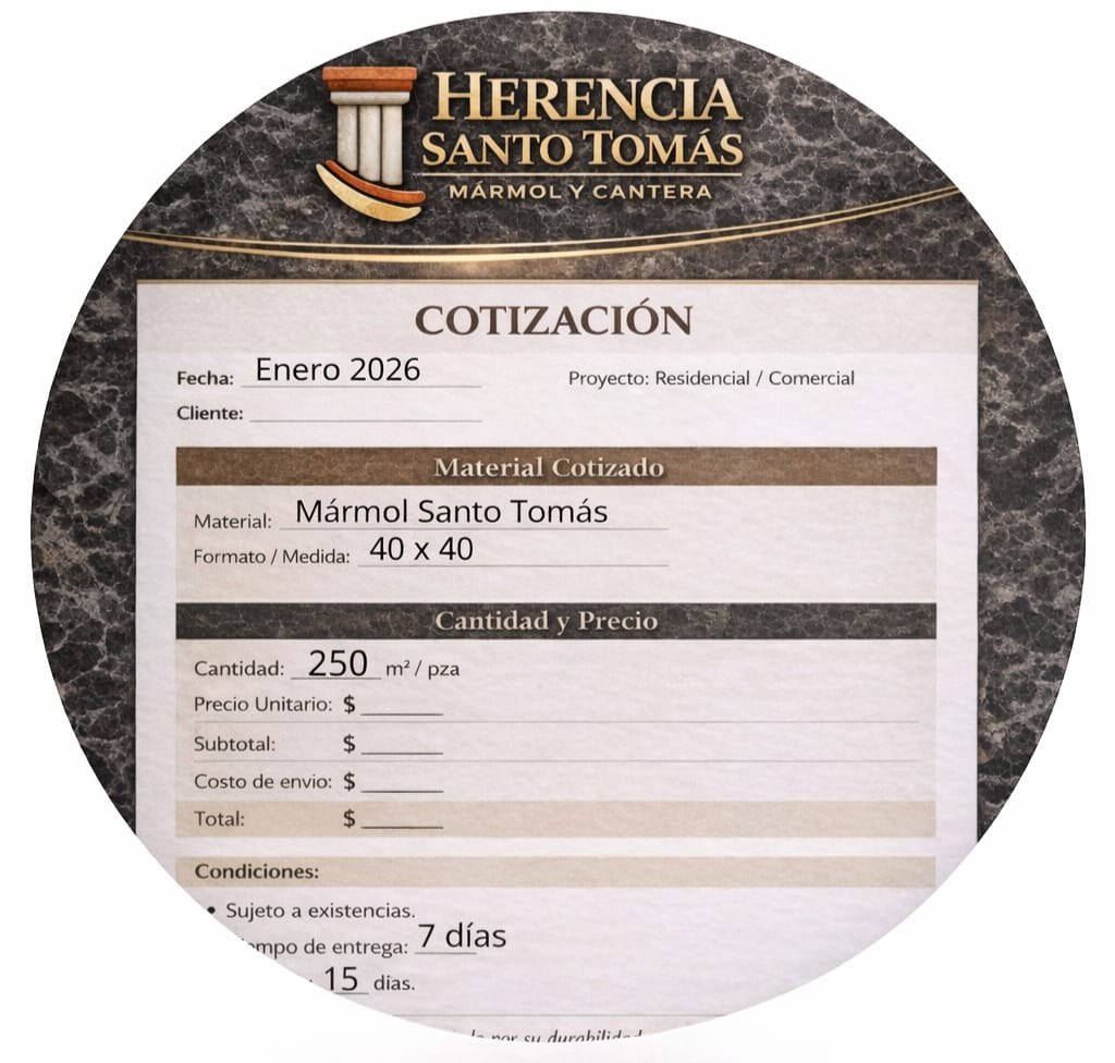 cotización del material